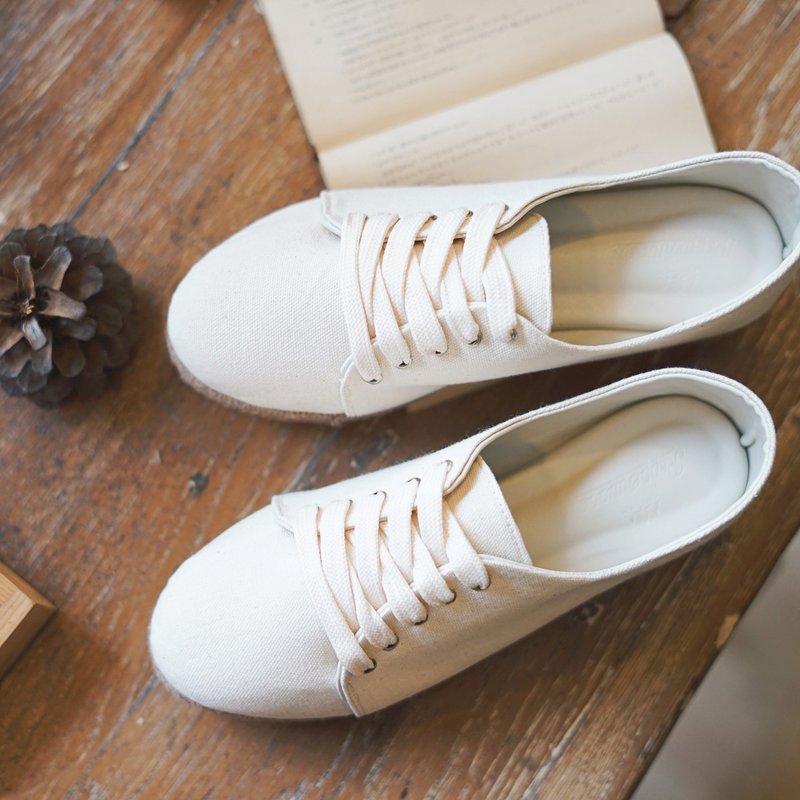 The Pepperwood Canvas Sneaker (White) - 男女凉鞋 - 其他材质 白色