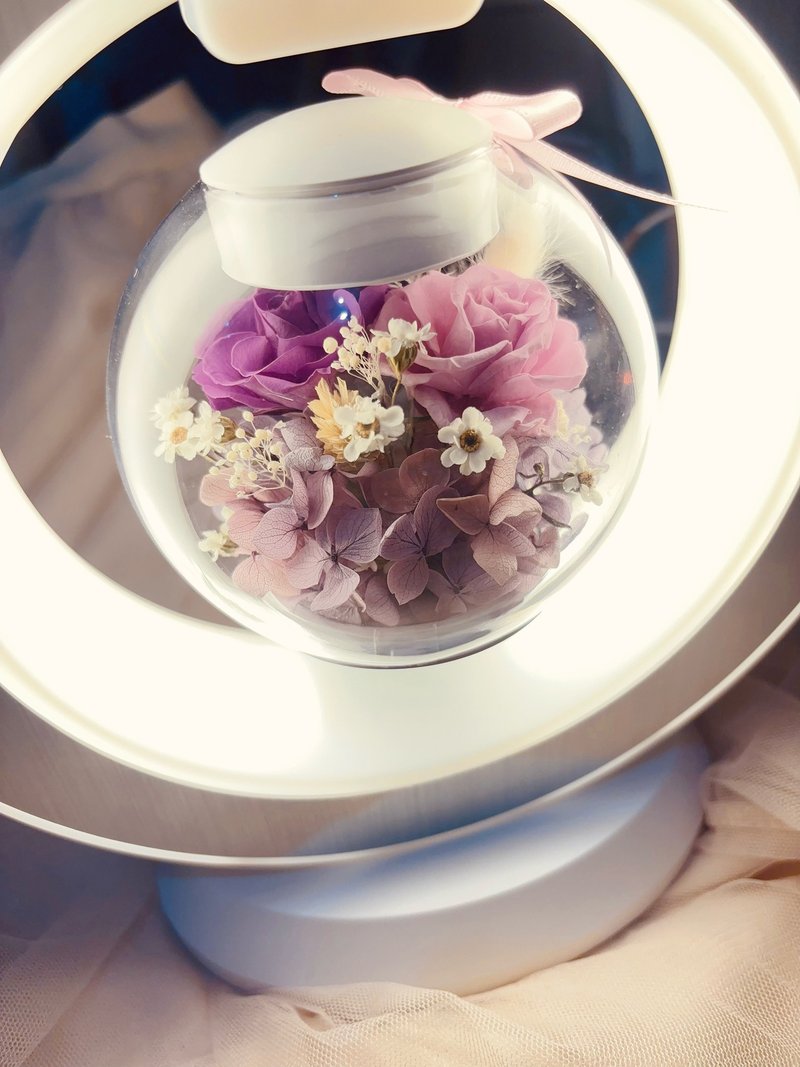 日本永生花/浪漫优雅兰紫/ 三款功能 飘浮花灯x蓝牙音响x无线充电 - 灯具/灯饰 - 植物．花 紫色