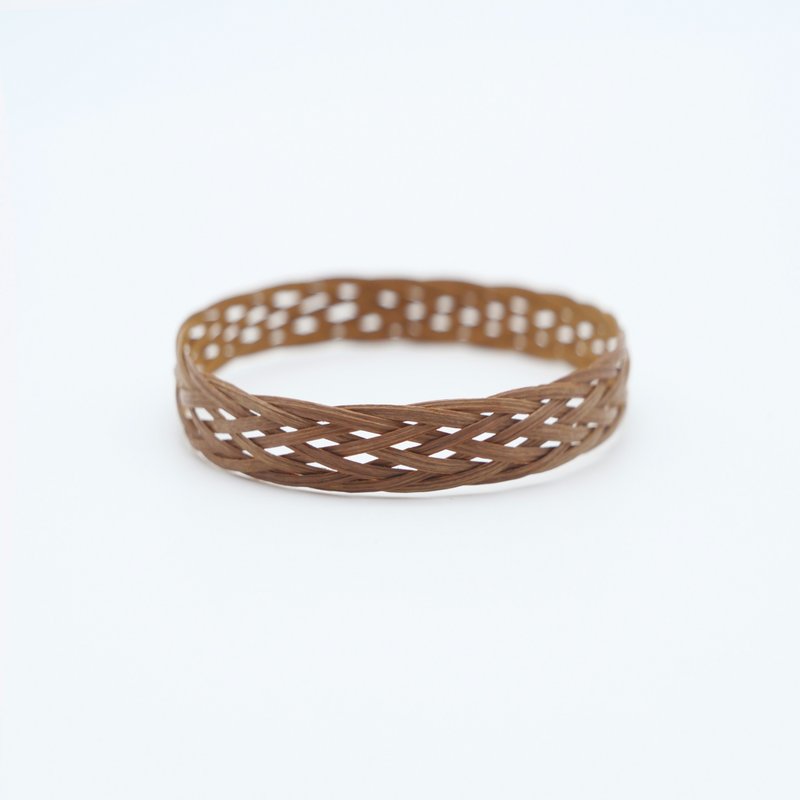 Rattan bangle/Brown(L) - 手链/手环 - 环保材料 咖啡色