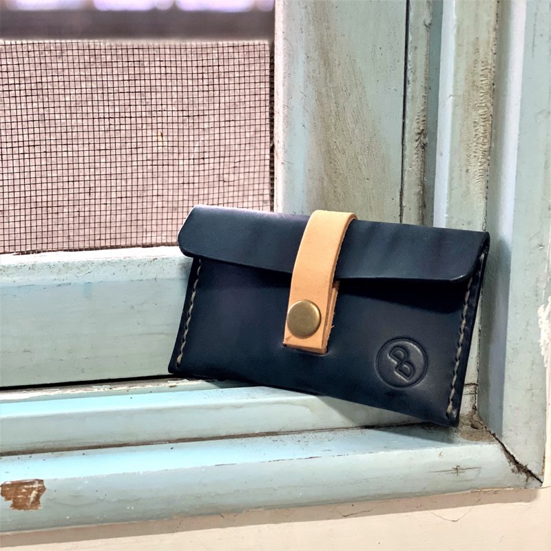 DUAL - 全真皮手工创意大容量名片夹-绅士蓝 (礼物) - 名片夹/名片盒 - 真皮 蓝色