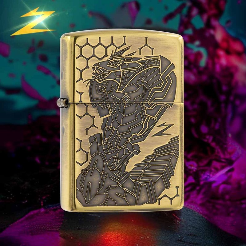 【ZIPPO官方旗舰店】十二生肖-蛇防风打火机 ZA-2-157 - 其他 - 铜/黄铜 金色