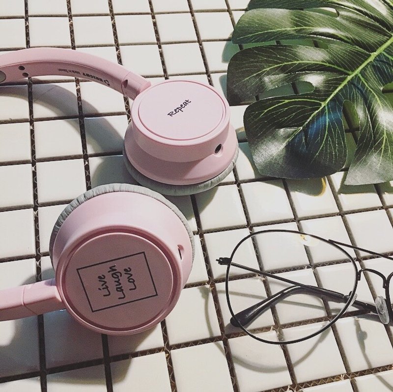 Bright 定制化蓝牙耳机 Live, Laugh, Love and Repeat - 耳机 - 塑料 粉红色