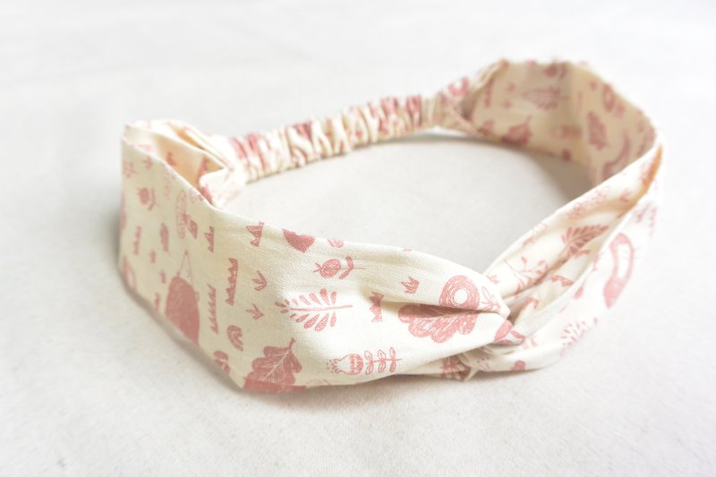 松紧发带 - 粉红刺猬 - 发饰 - 棉．麻 粉红色