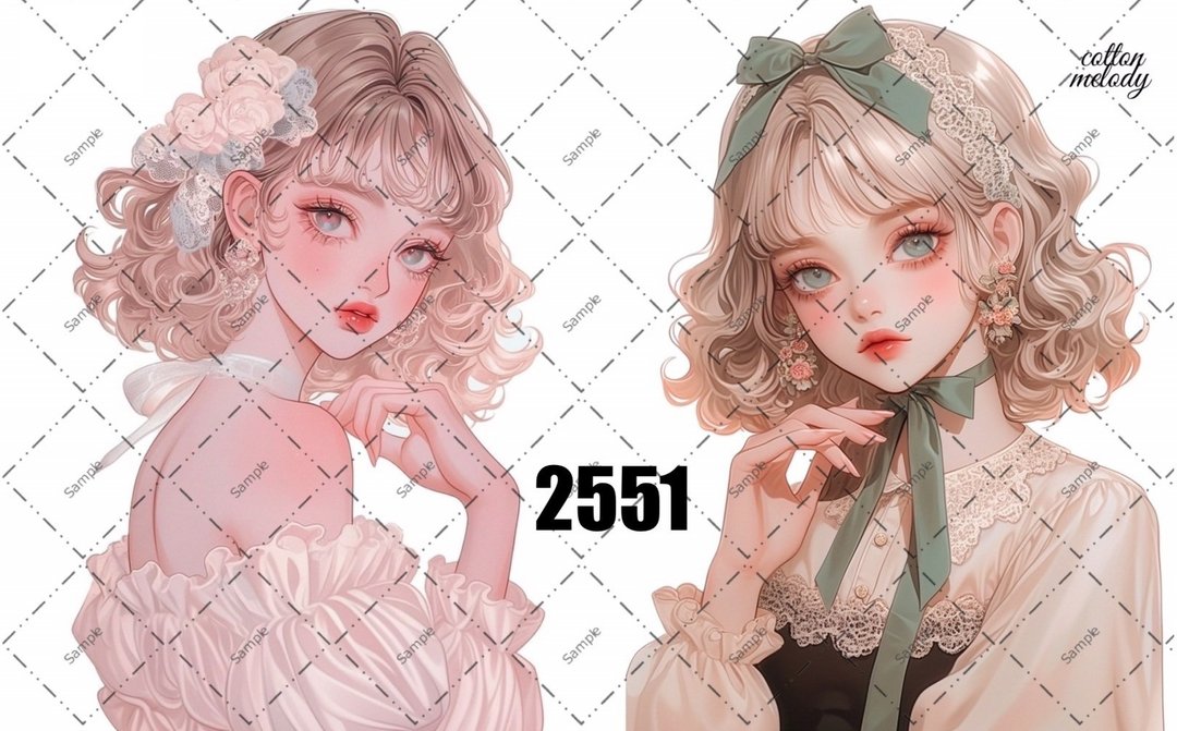 original sticker no.2551 人物贴纸 原创贴纸 原创人物贴纸 装饰贴纸 cotton melody - 贴纸 - 纸 