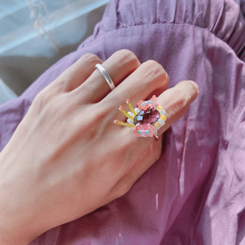 闪闪宝石眼睛戒指 - 戒指 - 其他材质 多色