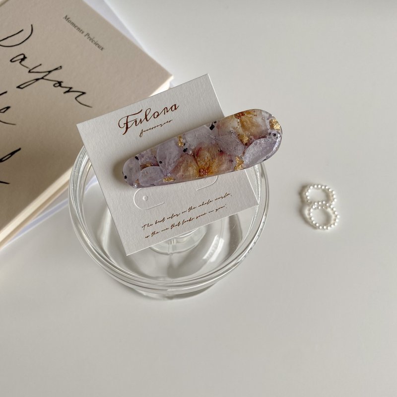 | 秘境藤 | 干燥花发夹 - 发饰 - 植物．花 紫色