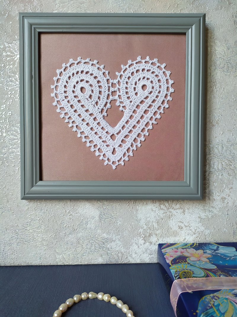 情人节送给心爱之人的礼物 白色爱心 2 - 墙贴/壁贴 - 棉．麻 多色