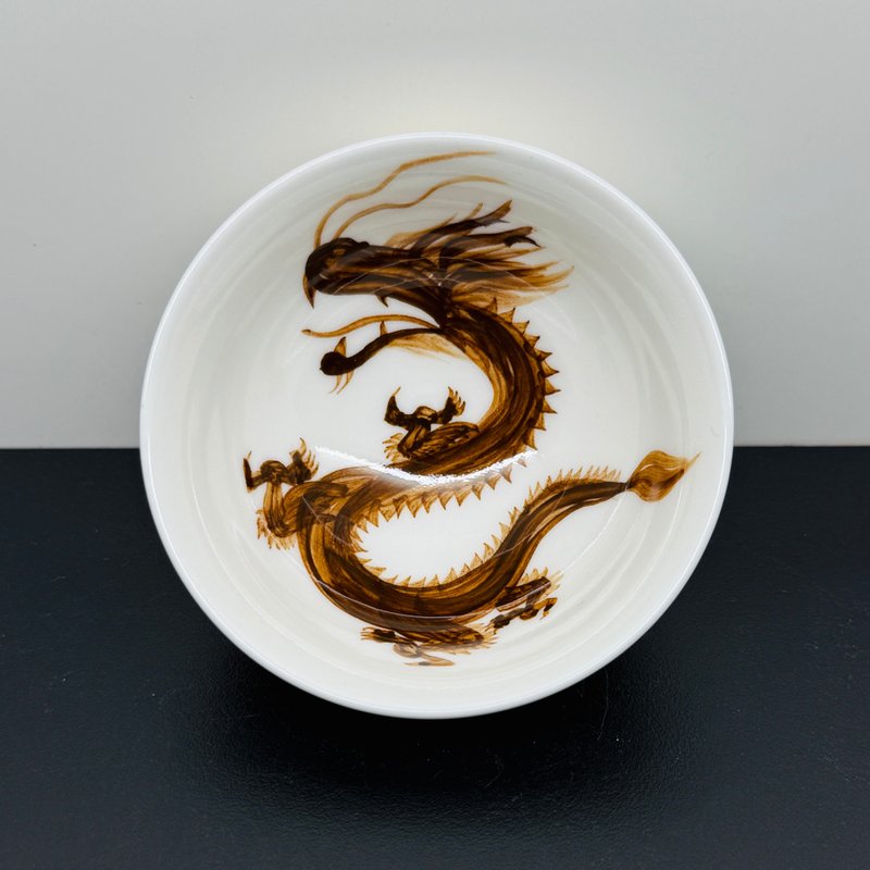 手绘祥龙-金鱼圆杯 邱毓宁 80ml 莺歌烧 G2-01 - 茶具/茶杯 - 瓷 多色