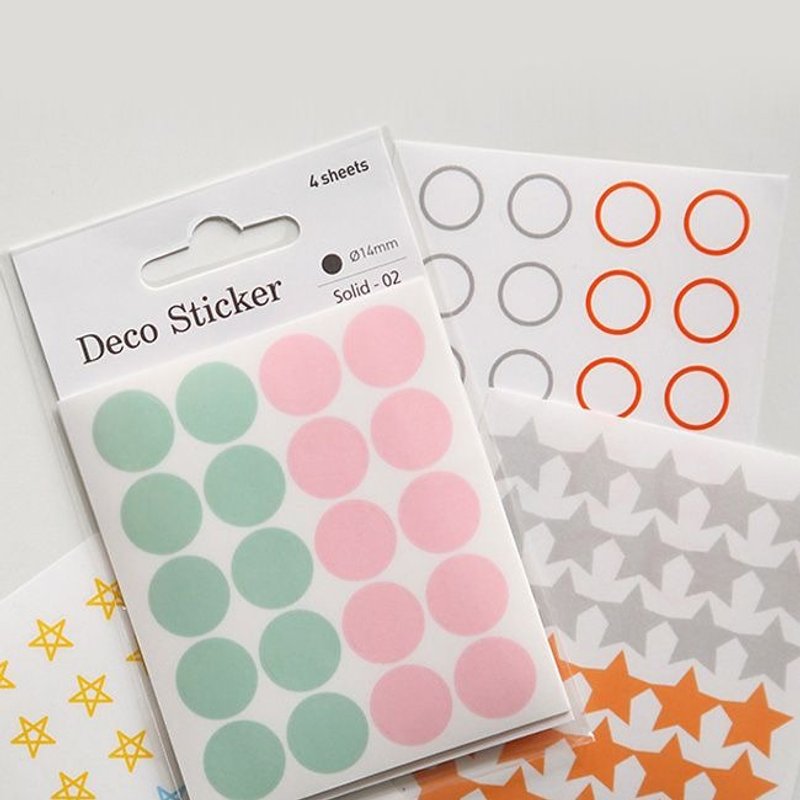 Dailylike TC装饰标签贴V3(4入)-圆形02,E2D46916 - 贴纸 - 塑料 粉红色