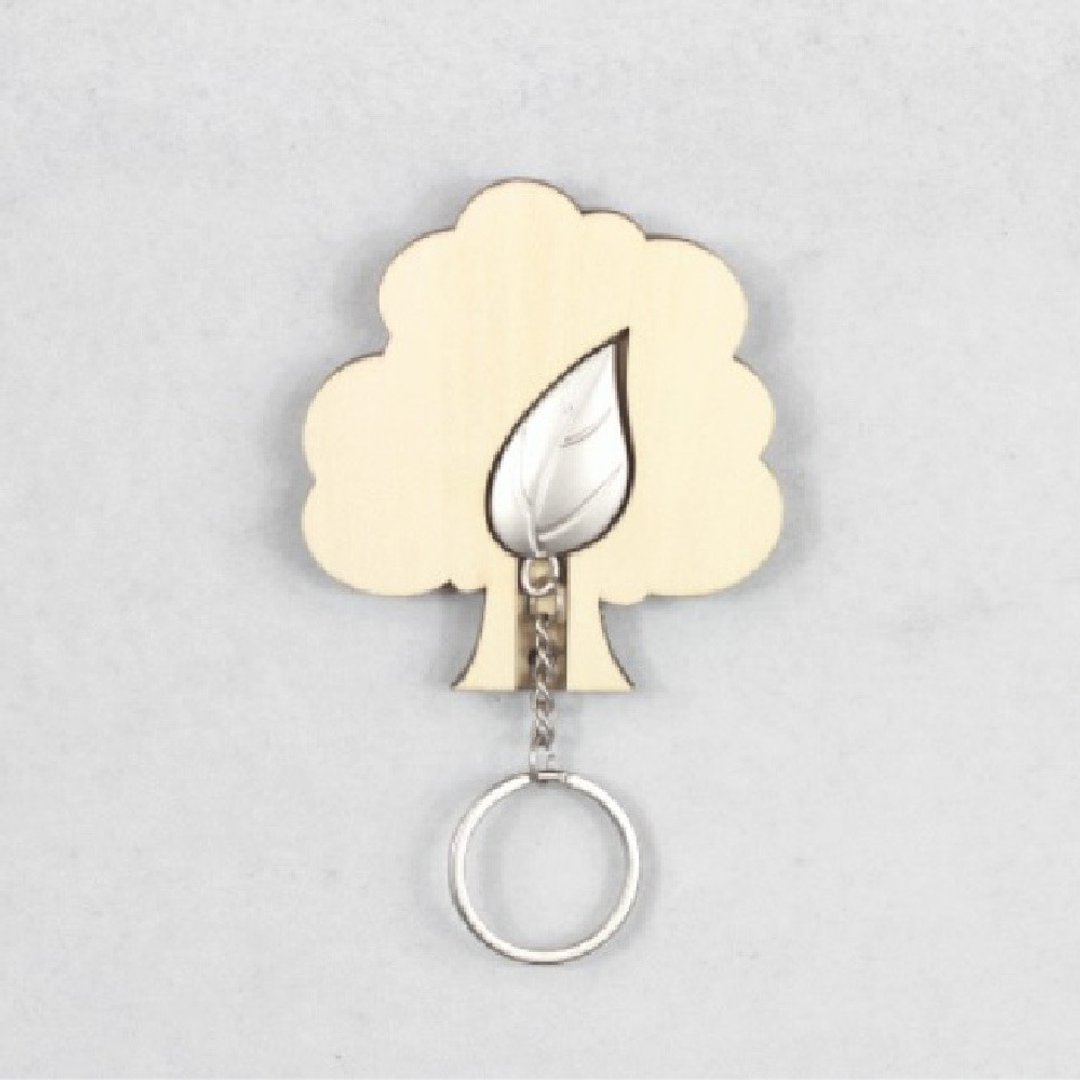 【不伤心福利品】KEY HOUSE-落叶归根 金属特别版 钥匙圈 吊饰 - 钥匙链/钥匙包 - 木头 卡其色