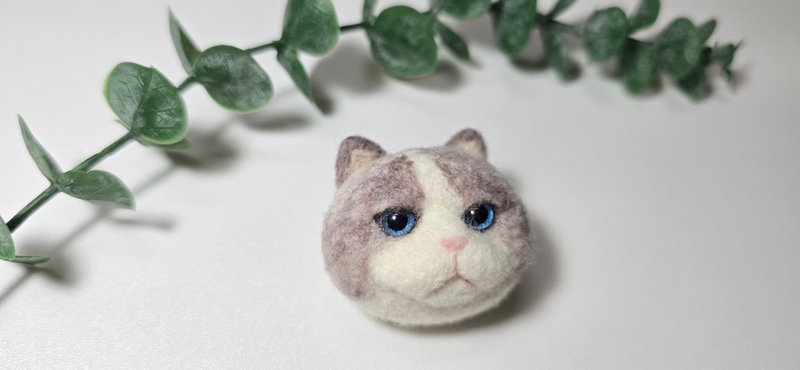 羊毛毡可爱小猫咪别针现货限量布偶猫款 - 徽章/别针 - 羊毛 