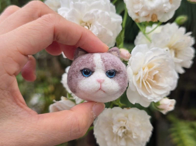 羊毛毡可爱小猫咪别针现货限量布偶猫款 - 徽章/别针 - 羊毛 