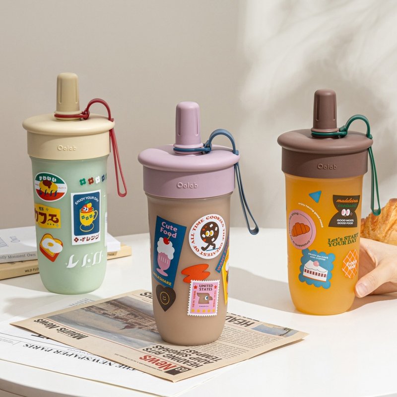 豆沙吸管杯 木登合作款 800ML (3色) - 水瓶/水壶 - 塑料 粉红色