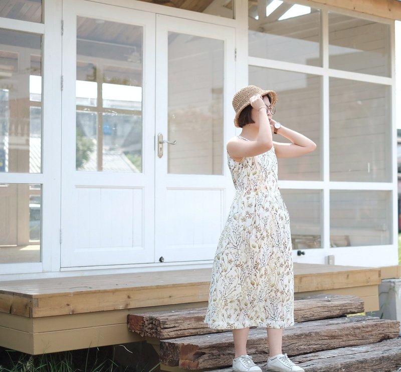 Windy-Wendy Dress - 洋装/连衣裙 - 棉．麻 白色