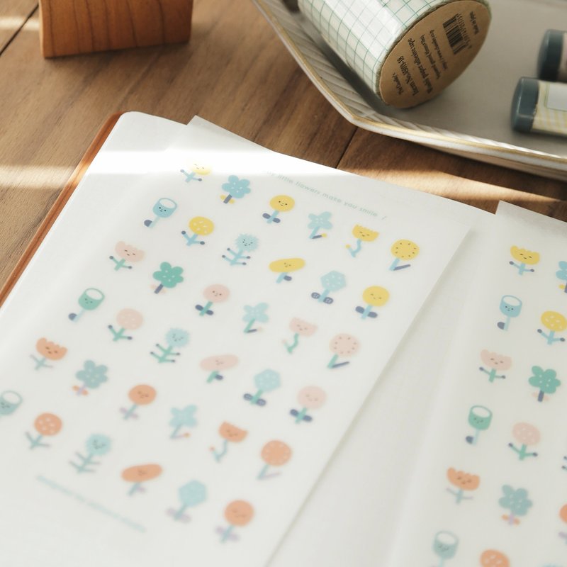 转印贴纸 / 小花 ( 一份2张 ) - 贴纸 - 纸 白色