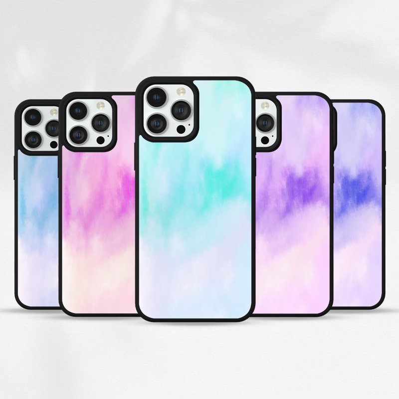 客制手机壳 iPhone 14 13 12 11 Pro手机壳三星 P445 抽象水彩套 - 手机壳/手机套 - 塑料 多色
