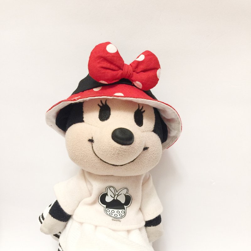 nuiMOs_17cm娃娃_手作娃衣_两面渔夫帽 - 玩偶/公仔 - 棉．麻 多色