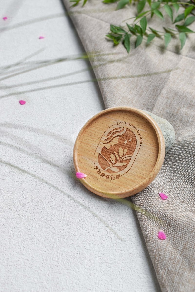 李的绿意花园 榉木水垫 杯垫 隔热垫 水盘 原木水垫 - 花瓶/陶器 - 木头 卡其色