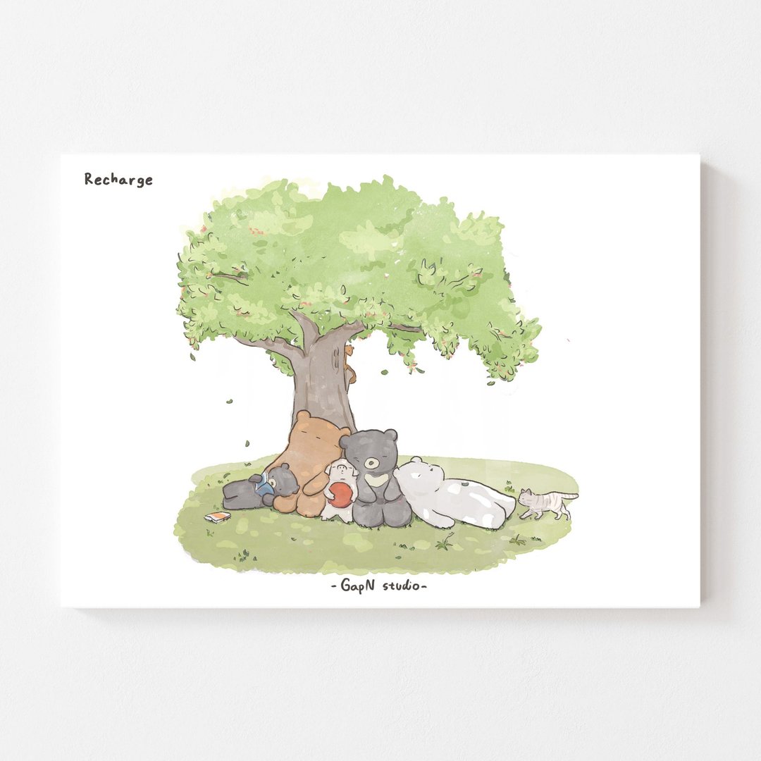 Postcard Poster 04 Recharge I 2022 collection - 卡片/明信片 - 纸 白色