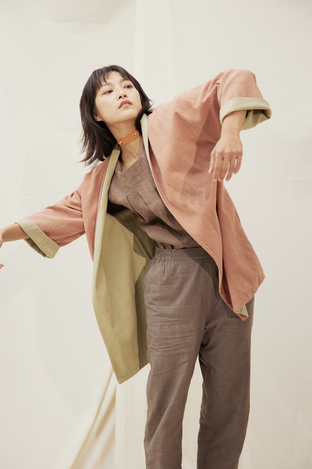 两穿外套 - 女装休闲/机能外套 - 其他人造纤维 卡其色