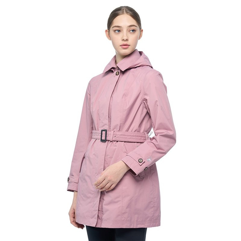 【Wildland 荒野】长版防水防风时尚外套 女 裸粉色 W2909-113 - 女装休闲/机能外套 - 聚酯纤维 粉红色