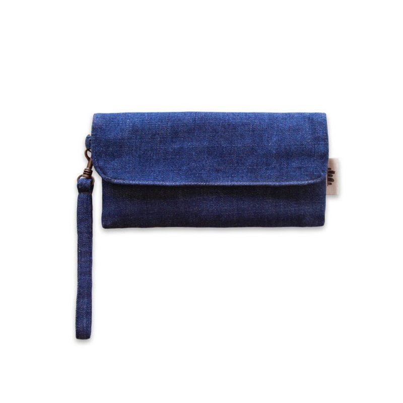 【长夹】- 丹宁 - 皮夹/钱包 - 棉．麻 蓝色