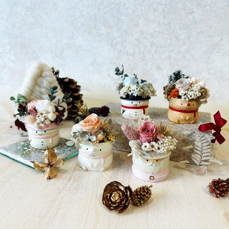 *雪* 圣诞节迷你盆饰 圣诞盆饰 日式盆饰 圣诞礼物 交换礼物 - 植栽/盆栽 - 植物．花 粉红色