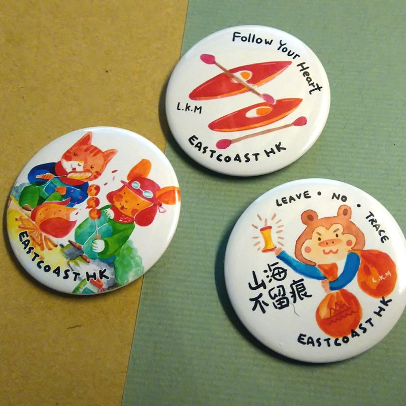 山野海洋襟针3个装 - 徽章/别针 - 其他金属 白色