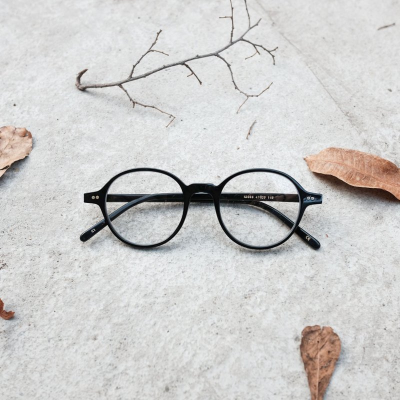 【目目商行】复古板材细圆框 高质感 黑色/眼镜/镜框 - 眼镜/眼镜框 - 其他材质 黑色