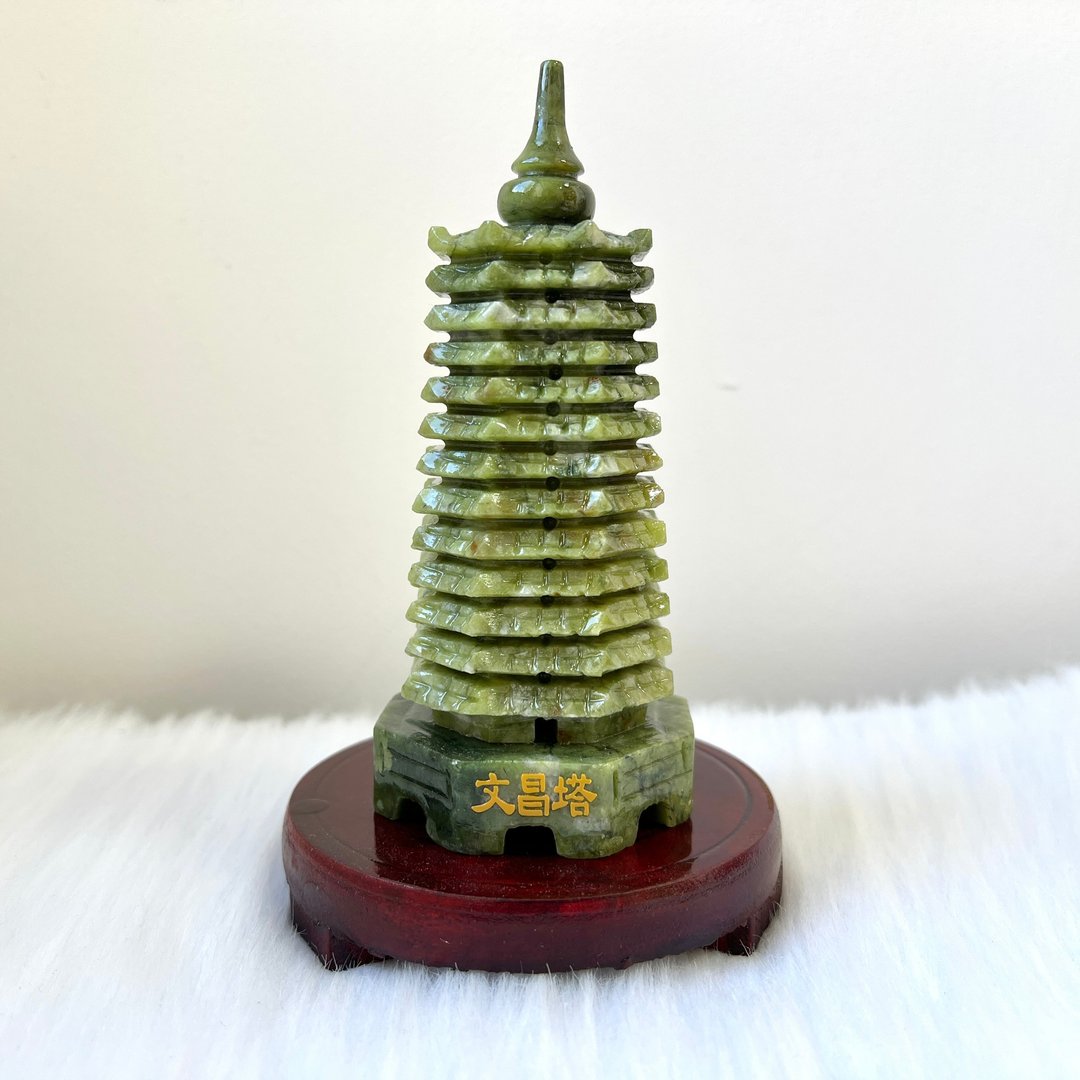 文昌塔 | 风水用品 | 学业运 - 摆饰 - 玉石 绿色