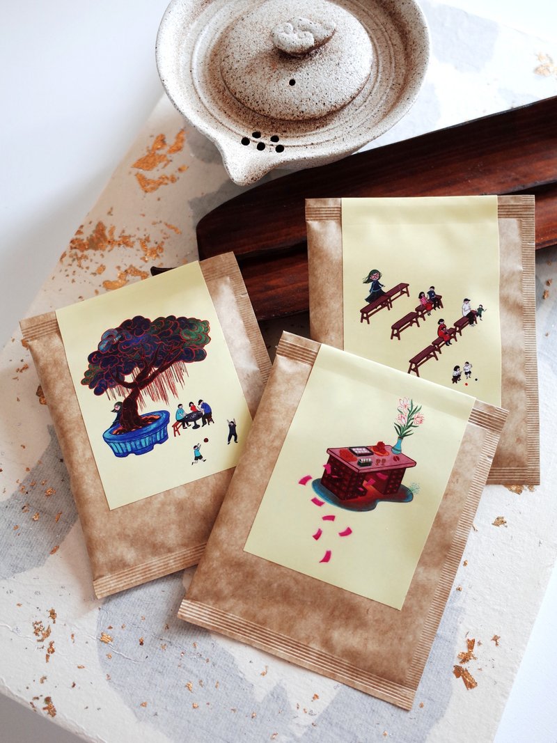 艺术系列白茶与GABA茶包 - 福福德正 - 六包一组 - 茶 - 其他材质 卡其色