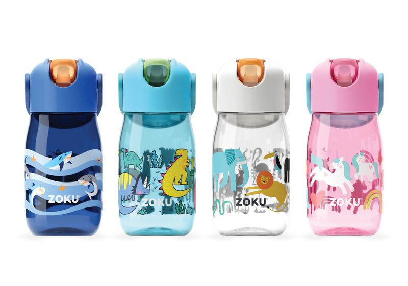 ZOKU 儿童饮管水樽(14oz / 400ml) - 水瓶/水壶 - 塑料 多色