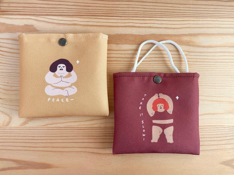 【Peace+Take it Slow】口罩/小物收纳袋 - 化妆包/杂物包 - 聚酯纤维 