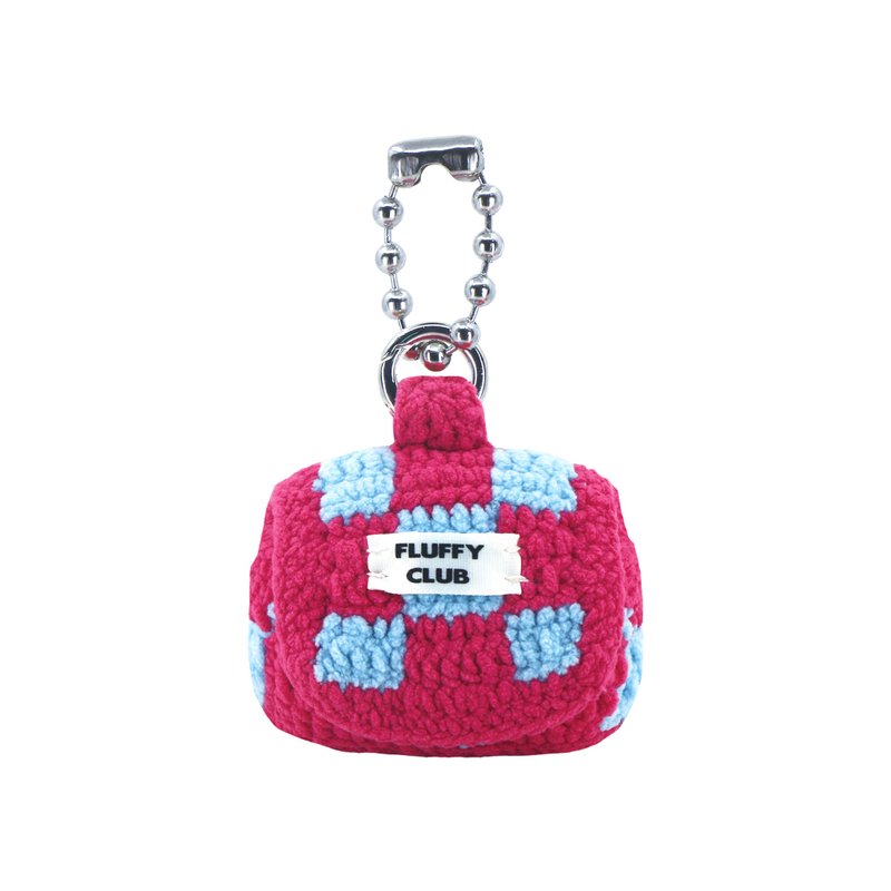 “将死！”棋盘格 AirPods 3 & Pro 保护壳 (粉蓝色_巨型球链) - 耳机收纳 - 绣线 粉红色