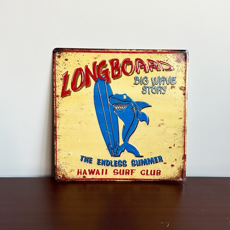 隐物 美国夏威夷冲浪鲨鱼装饰铁板 - 摆饰 - 其他金属 红色