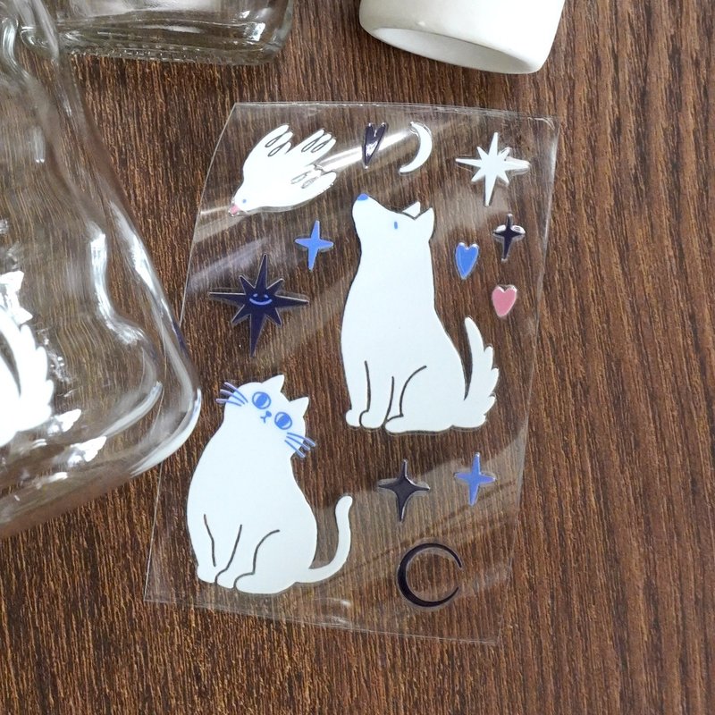 小灵魂 水晶转印贴 - 贴纸 - 塑料 白色