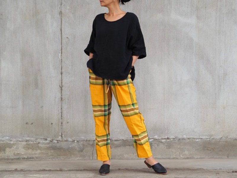 Tapered pants made at the salon / (5) - 女装长裤 - 棉．麻 