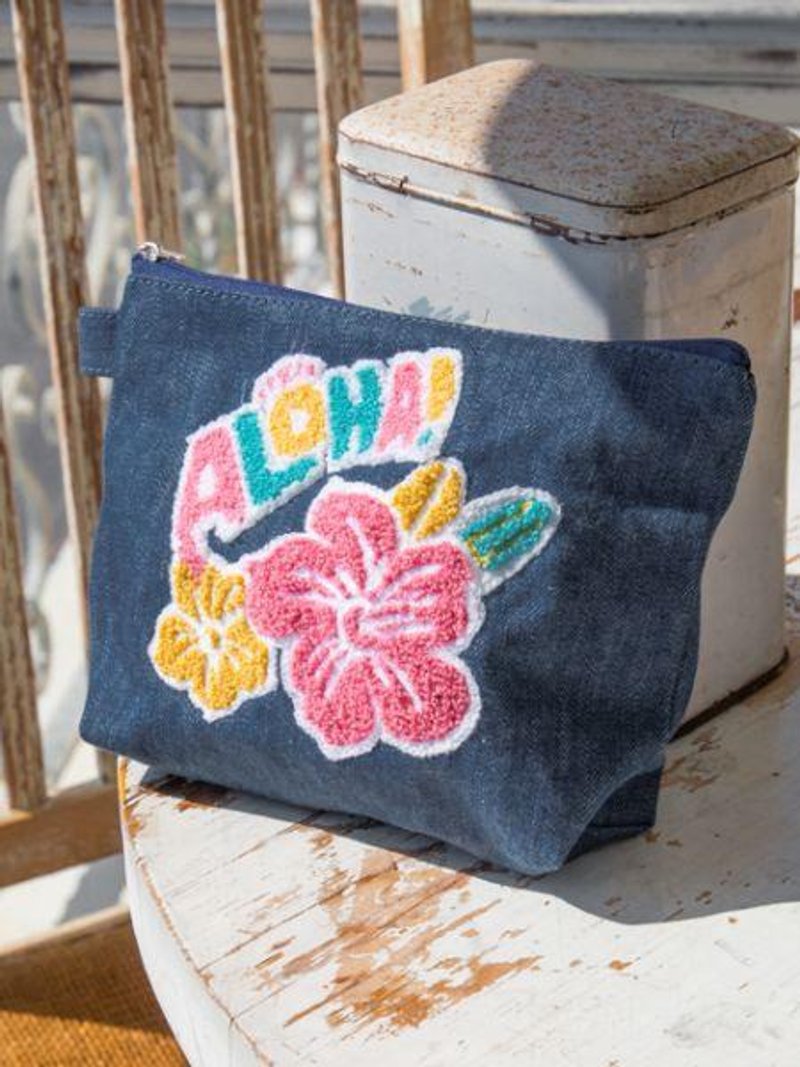 Surf Trip Denim Pouch - 手提包/手提袋 - 其他材质 
