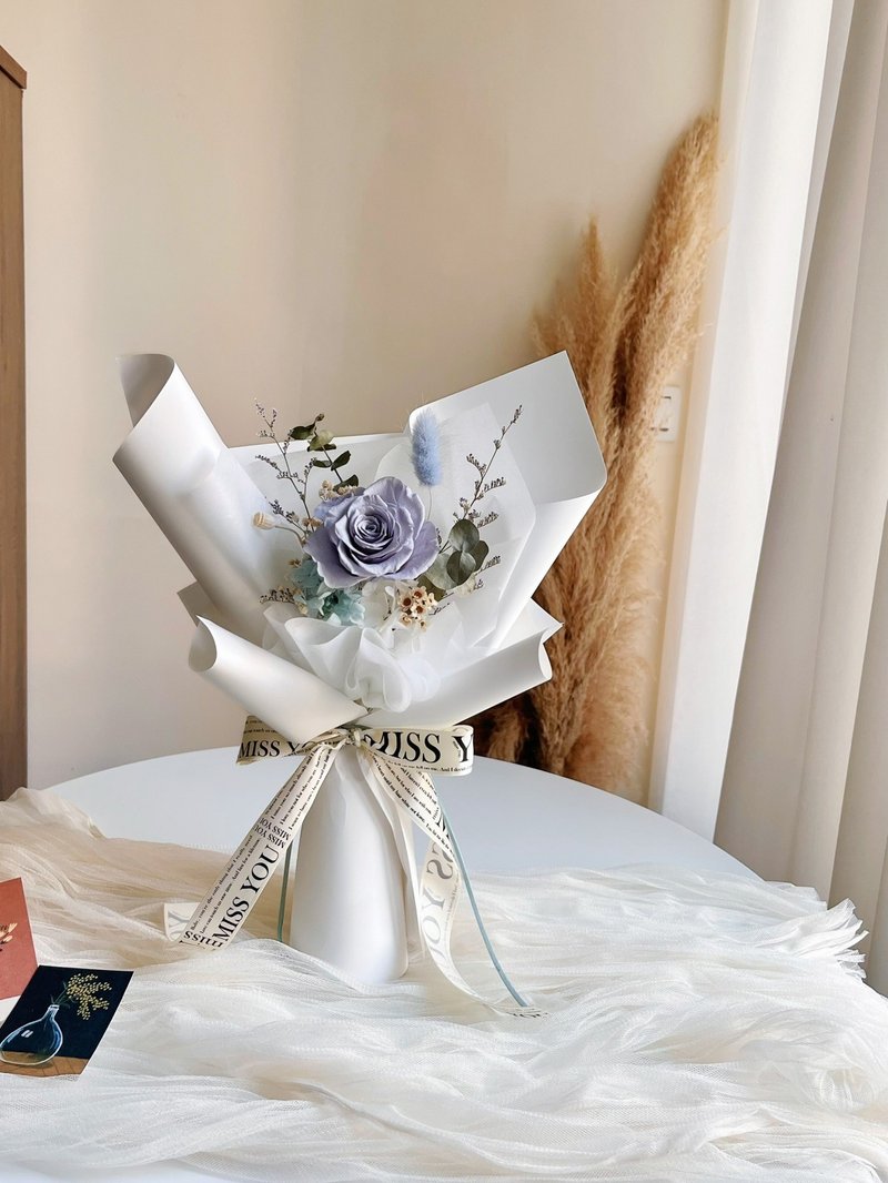 莫兰迪 永生玫瑰小花束 情人节小花束 - 干燥花/捧花 - 植物．花 多色