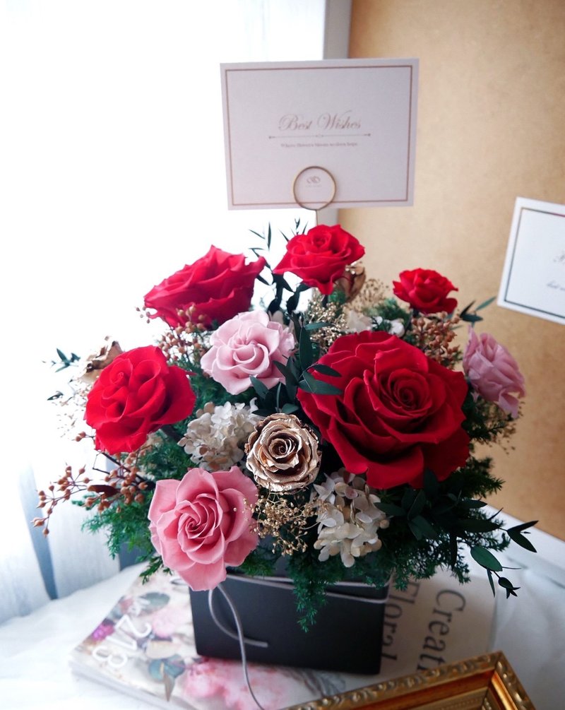 永生花桌花 祝贺花礼 - 干燥花/捧花 - 植物．花 