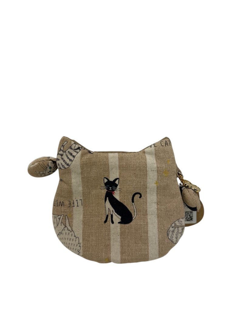 就爱猫-猫咪造型零钱包 - 皮夹/钱包 - 棉．麻 