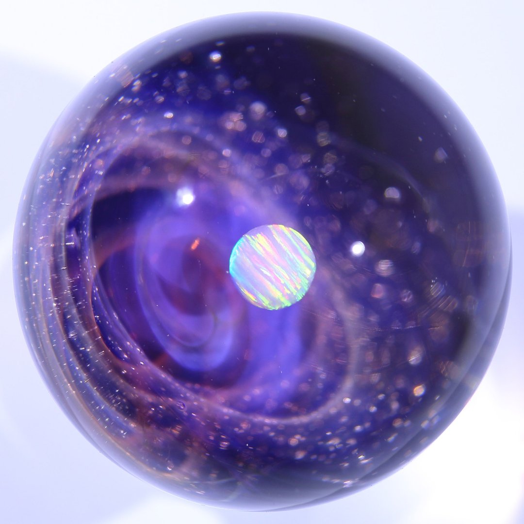 31mm 宇宙玻璃球摆设 no.M099 - 摆饰 - 玻璃 紫色