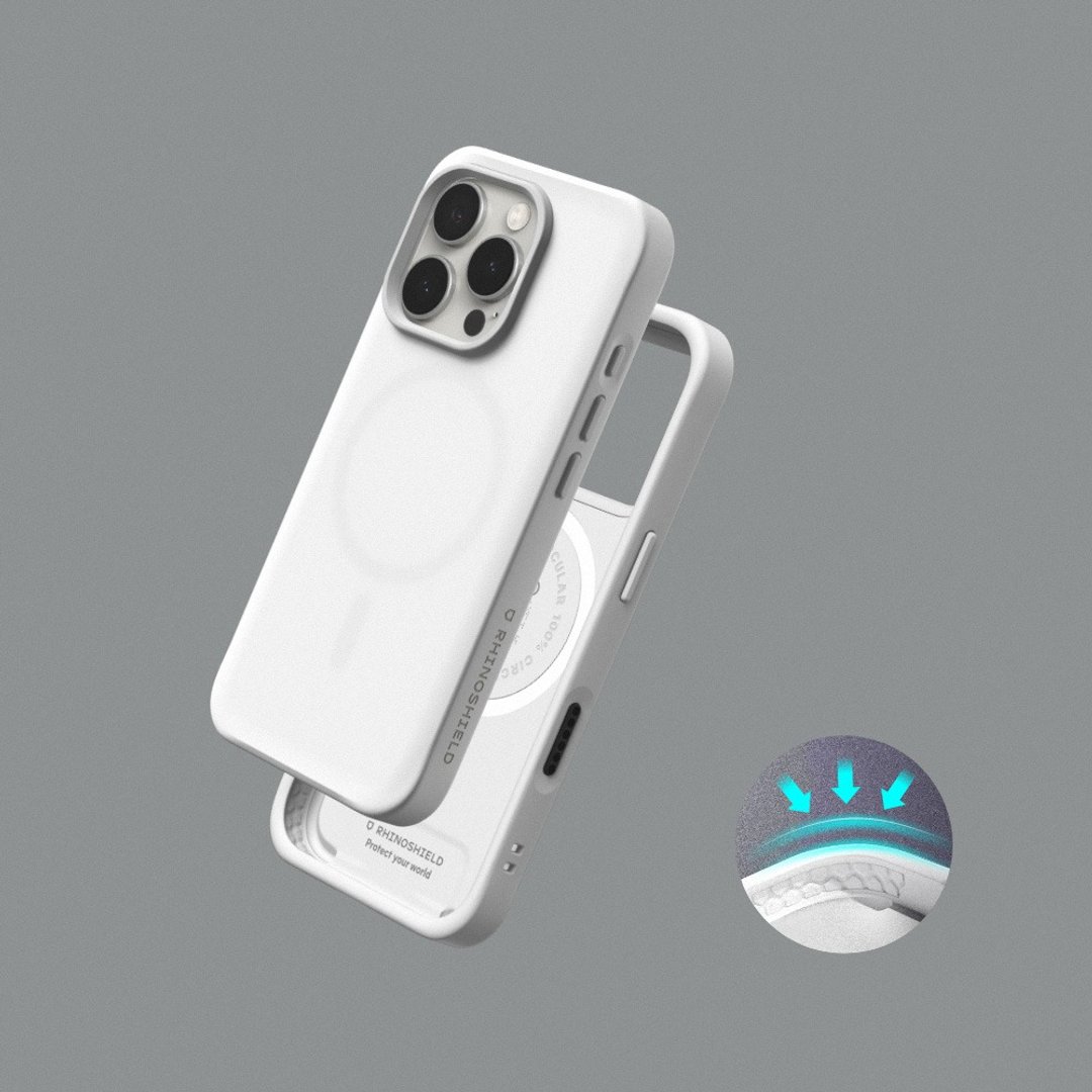 SolidX(MagSafe兼容)强化吸震缓冲防摔手机壳/经典白 for iPhone - 手机壳/手机套 - 塑料 