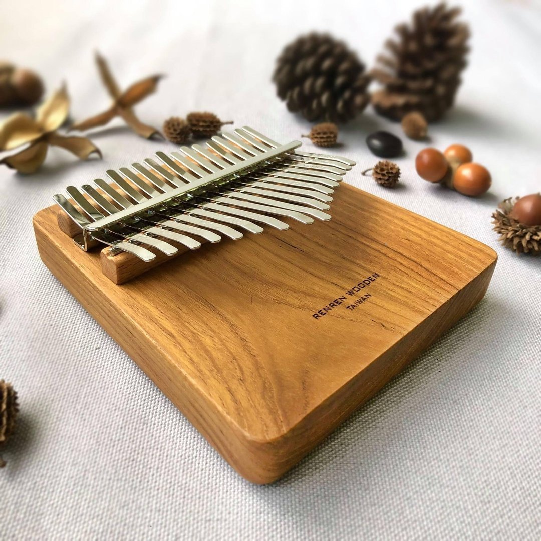 原木板琴 缅甸柚木 双鱼座 17音卡林巴 拇指琴 KALIMBA - 吉他/乐器 - 木头 咖啡色