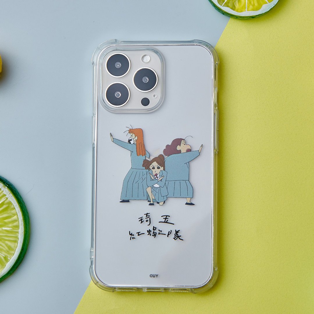 蜡笔小新琦玉红蝎队全气囊防摔iPhone手机壳 - 手机壳/手机套 - 塑料 透明