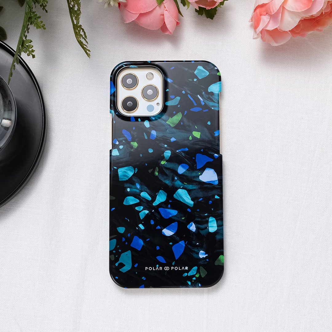 iPhone / Samsung 深海水磨石 蓝色 半包硬壳 手机壳【定制】 - 手机壳/手机套 - 塑料 蓝色