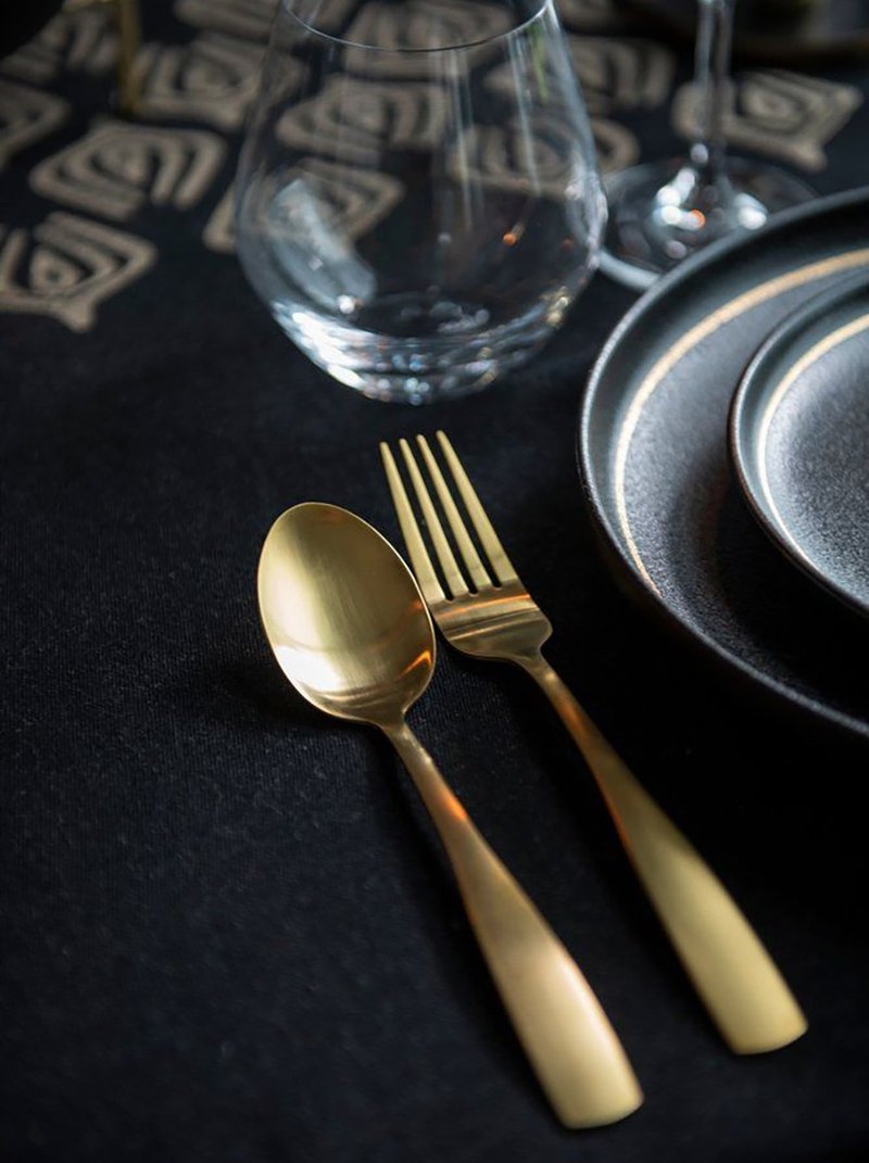 【Maku Kitchen Life】餐具16件组/二色 - 餐刀/叉/匙组合 - 不锈钢 