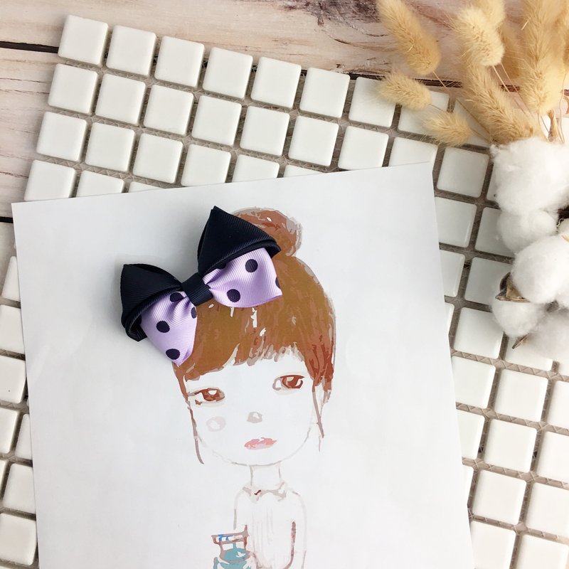 W&C手作 || 小小甜心|| 藤紫+深紫 发夹 - 发饰 - 其他材质 紫色