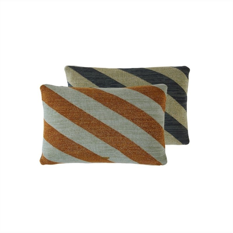 OYOY 经典条纹抱枕 / 薄荷焦糖 - 枕头/抱枕 - 棉．麻 