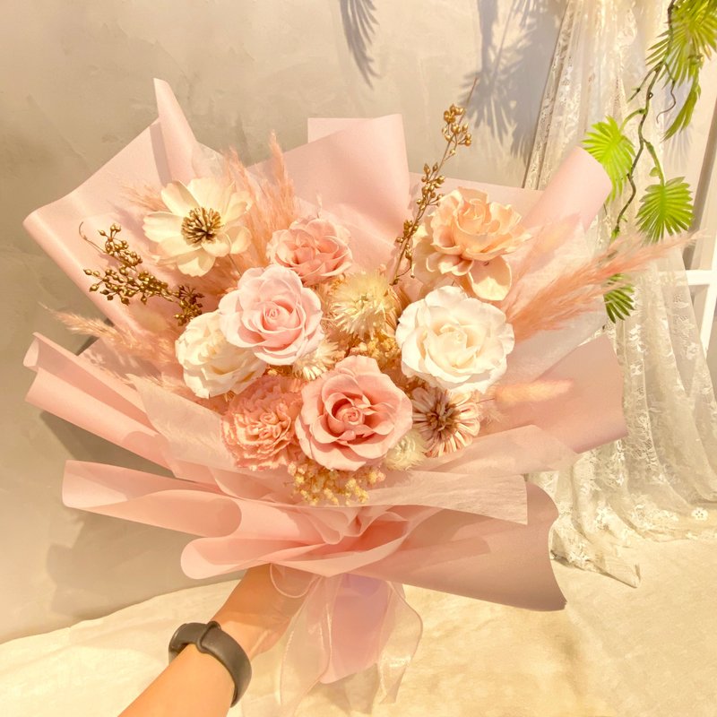 不凋花束 七夕 情人节 告白 毕业 粉色 - 干燥花/捧花 - 植物．花 粉红色